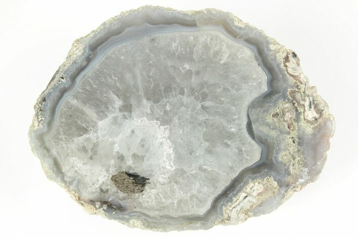 Las Choyas Coconut Geode Half with Banded Agate - Mexico #214220